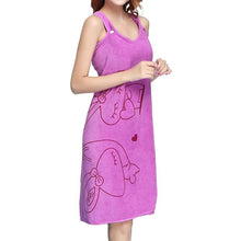 Soft  Absorbent Microfiber Bath Towel Wrap With Shoulder Straps (1 Pc)